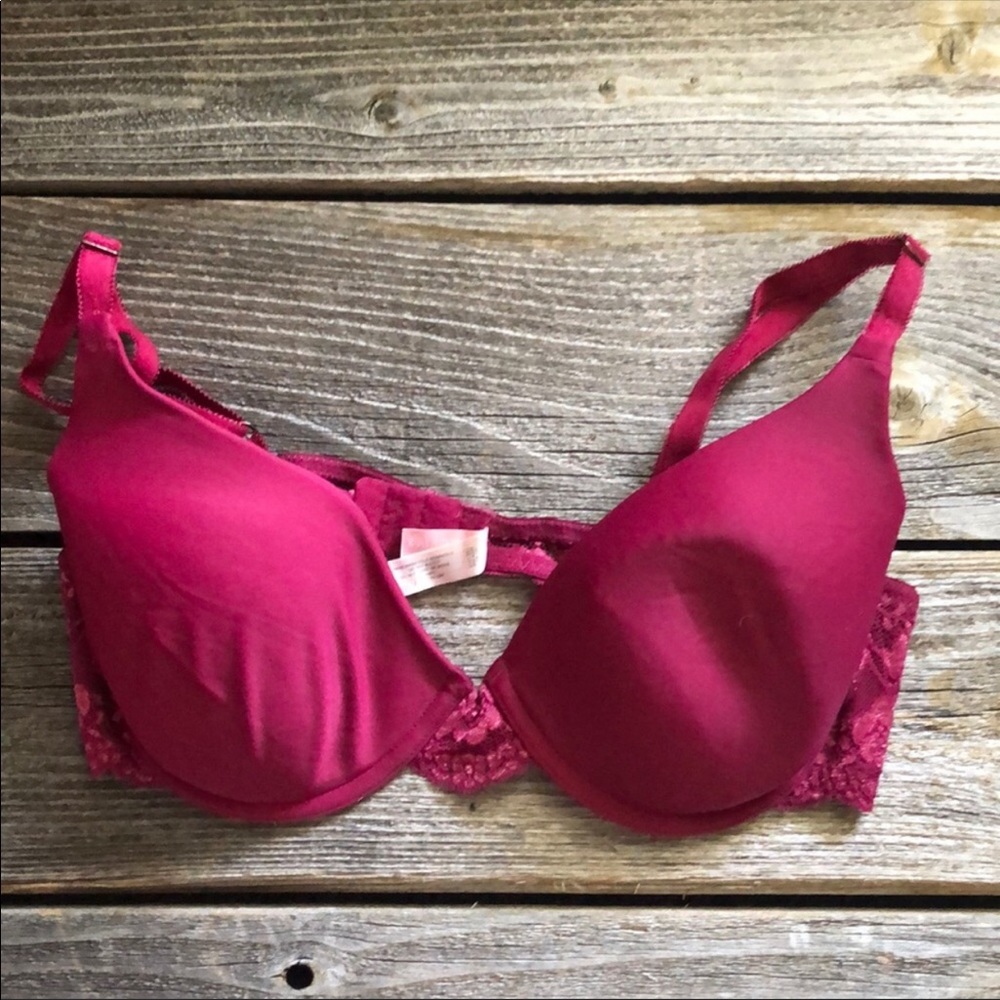 Maroon lace underwire Victorias Secret 36D